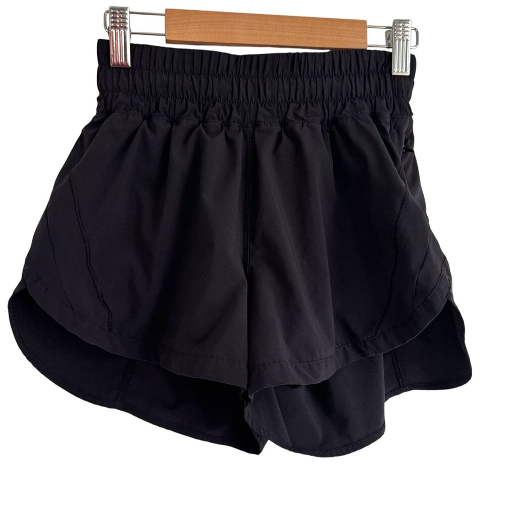 Lululemon Track That High-Rise Short 3" Lined Black Size 4